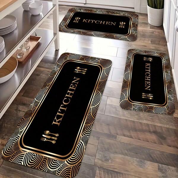 2/3pcs Comfort Standing Kitchen Set - High-Quality, Easy To Clean Non-Slip, Suitable Home, Office, Laundry Room Wear-Resistant Washable 10mm Thickness